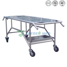 Yuesenmed Stainless Steel Mortuary Morgue Stretcher